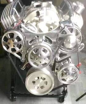 Rsring Rsrusk003p406323858364 Sbc Serpentine Pulley Conversion Kit Small Block Chevy Alt Ps A/c 283 350 400