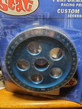 Scat 80227be Vw Billet Anodized Blue 5 Hole Crank Pulley Groved Oil Shaft Retail