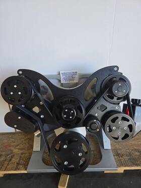 Show Stopper E43702bk Bbc Chevy 396-454 Complete Serpentine Kit Ac Ps Wp And Alt. 8 Rib Black