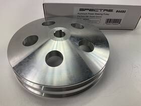 Spectre 4490 2 Groove Polished Power Steering Pump Pulley Saginaw Sbc Bbc Gm Chevy Keyway