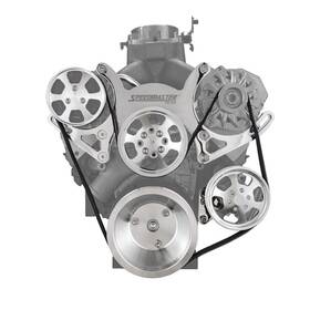 Speedmaster 1-415-001-01 Sbc 350 Aluminum Serpentine Complete Engine Pulley Kit Polished