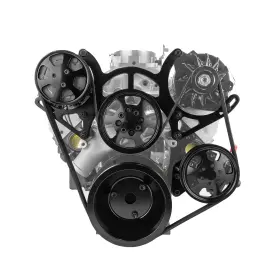 Pce415.1021.02 Speedmaster Billet Alum Engine Pulley Set Black For Chevy Sbc 350 Pce415.1021.02 Speedmaster Billet Alum Engine Pulley Set Black For Chevy Sbc 350