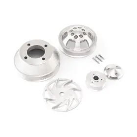Pce415.1043 Speedmaster Ford Sb 289 302 351w 351c Serpentine Billet Pulley Kit