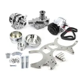 Pce415.1046 Speedmaster Billet Alum 20% Underdrive Serpentine Kit For Ford Sb