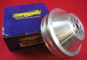 Speedway Motors 91015482 Cast Aluminum Short Water Pump Double Groove Sbc