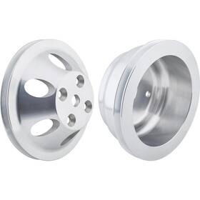 Speedway Motors 9108693 Aluminum Single Groove Pulley Set Long Pump Fits Small Block Chevy