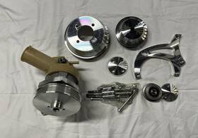 Spp Spp-358ss 1979-1993 Ford Mustang 5.0l Pulley And Brackets - Billet Aluminum With Stering Pump