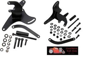 Srs 60888bk Small Block Chevy High Mount Black Alternator And Air Conditioning Brackets Swp