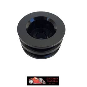 Srs K8968bk Small Big Block Chevy Ford Double Alternator Pulley Black Dual Belts 2 Groove