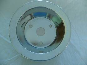 Summit Racing Sum-g3956 Small Block Chevy Sbc Single Groove Chrome Crankshaft Pulley