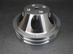 Summit Racing Sum-g3964 G3964 Chevy Sbc Bbc Water Pump Pulley V-belt 2 Groove Aluminum Long