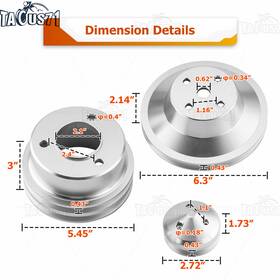 Ta 70505014ta Alum Fit Bbc Chevy Long Water Pump 396 427 454 A/c V-belt Pulley Kit