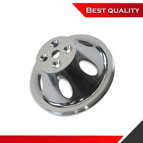 Teamreadyracing Tr27090 Suits Chevy Bbc 396 454 Polished Aluminum 1 Groove Short Water Pump Pulley