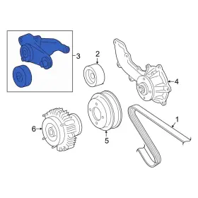 1662075051 Toyota Oe For Tacoma 07-23 Accessory Drive Belt Tensioner Assembly