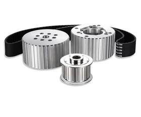 Transmountracing T16211 For Chevy Sbc 283 305 327 350 Lwp Billet Aluminum Belt Drive Pulley Kit Gd3