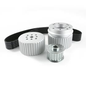 Tsp 10091 Small Block Chevy Gilmer Belt Drive Aluminum Pulley Set Long Water Pump Sbc 350