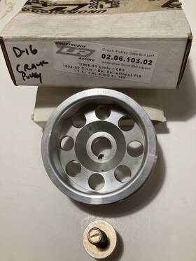 Unorthodox 02.06.103.02 Aluminum Lightweight Crank Pulley With Key / Bolt Honda