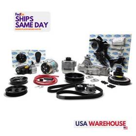 Vintage Air 1074011 174011 Kit Ls Engine Front Runner Drive System Black Performance Pa