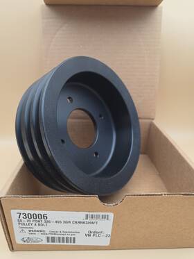 Vintage Air 730006 1968-1970 Pontiac 326/455 3 Groove Crankshaft 4 Bolt Pulley