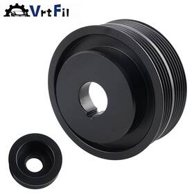 Vrtfil H-bpu004-bk Black For Subaru Impreza Wrx 2.0l 2.5l Ej20 2002-07 Aluminum Crank Shaft Pulley