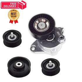 Waltyotur 1-1787220-919286 Drive Belt Tensioner And 2x Idler Pulleys Kit Replacement For C300 Cl550