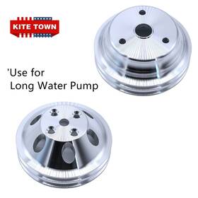 Wfyb 487-22lwp Aluminum 2 Groove Long Water Pump And Crankshaft Pulley For Sbc Chevy 265-350 400