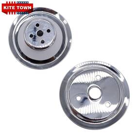 Wfyb Bp-780-1sbc Chrome Steel Short Water Pump 1 Groove Pulley Kit For Small Block Chevy Sbc 350