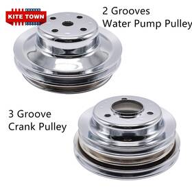 Wfyb Bphj780-bbc Chrome Long Water Pump And Crankshaft Crank Pulley For Big Block Chevy 396 454 Bbc