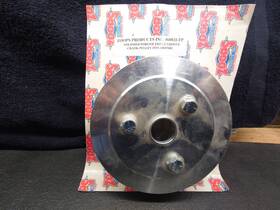 Zoops 60031-fp Small Block Chevy Crank Pulley 3 Grove Aluminum Polished Swp/sbc