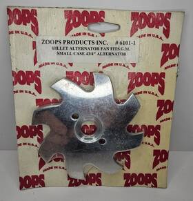 Zoops Products Inc. 6101-1 Billet 4 3/4 Inch Small Case Alternator Pulley Fan Fits Gm Chevy Nos