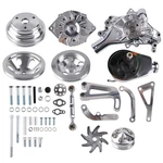 Sbc V-belt Chrome Accessory Drive Kit For Chevrolet 283 350 Long Water Pump New. Price: $398.99.
