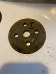 (1) 1960S? Chevrolet? Radiator Water Pump Fan Pulley Reinforcement Chevy 350? Used. Price: $12.75.