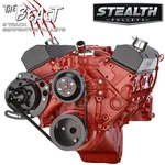Black Chevy Small Block Serpentine Conversion Kit - Alternator Only, Lwp Sbc New. Price: $295.00.