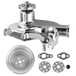 Short Water Pump Kit For Chevy 283-350 V8 1955-68 Chrome Aluminum W/pulley Set New. Price: $108.63.