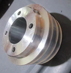 March Crankshaft Pulley V-belt 3-GROOVE 4 Bolt 5.75" Aluminum Clear Ford 1691 Remanufactured. Price: $119.99.