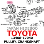 New Toyota Genuine Coaster Pulley, Crankshaft 13408-17040. Price: $352.99.