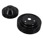 2/3 Groove Crank Pulley Set For Chevy 262-400 283-350 V8 Sbc Lwp 2PCS Black New. Price: $39.46.