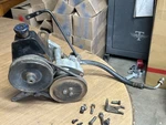 Jeep 304 360 401 V8 - Power Steering Pump + Brackets 3234992 3234995 Pulley Smog Used. Price: $599.00.