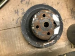 1960'S-1970'S Chevrolet Small Bolck Water Pump 1-GROVE Pully Number 355776AX Used. Price: $35.00.