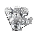 Chevy Sbc 350 Aluminum Complete Serpentine Engine Pulley Kit - Polished New. Price: $578.10.