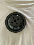 1972 1973 Ford Mustang Cougar F150 Water Pump Pulley 302 351C 400, D2OE-8509-AA Used. Price: $35.00.