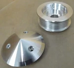 March 208 Alternator Pulley/cover, 2.750" Dia, 6 Groove Serpentine, Aluminum New. Price: $49.99.