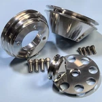 Ford 289-302-351W V-belt 4 Bolt Pulley Kit Single Groove Billet Aluminum New. Price: $98.66.