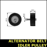 Ribbed Belt Idler Pulley Alternator Fits Ford Cougar Mondeo Ii 1.6 2.0 99163T New. Price: $47.71.