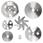Aluminum Crankshaft Pulley Kit Triple Groove For Chevy 283-350 Water Pump New. Price: $130.50.