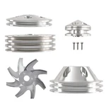 Aluminum Crankshaft Pulley For Small Block Chevy 283-350 Triple Groove Kit New. Price: $125.55.
