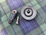 Mercedes-benz R107 560SL Idler Pulley Mount Bracket & Used. Price: $45.00.