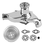 Water Pump For Chevy Short 350 V8 High Volume Chrome Pulley Kit 2 Grooves New. Price: $106.98.